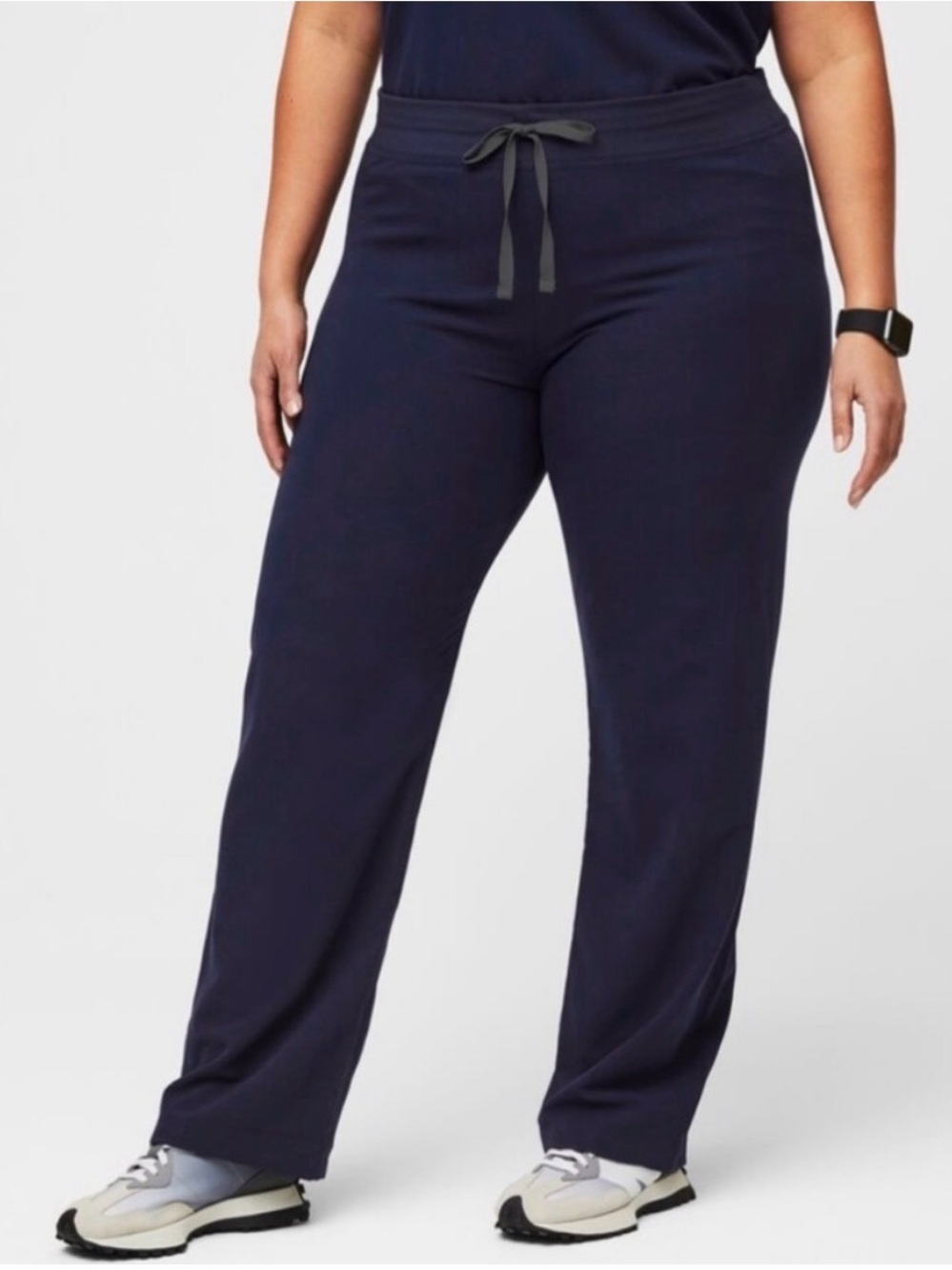 NWT Figs Livingston Scrub Pants Womens 2XL Navy Blue Wide Leg High Waist Medical